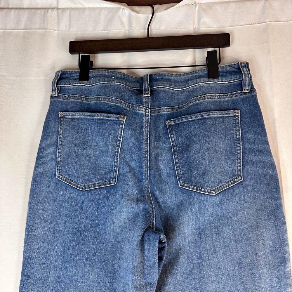 CHICO’S Women’s Size 2 US 12 Denim Jeans High Rise Straight Crop Style Stretch - Picture 11 of 15